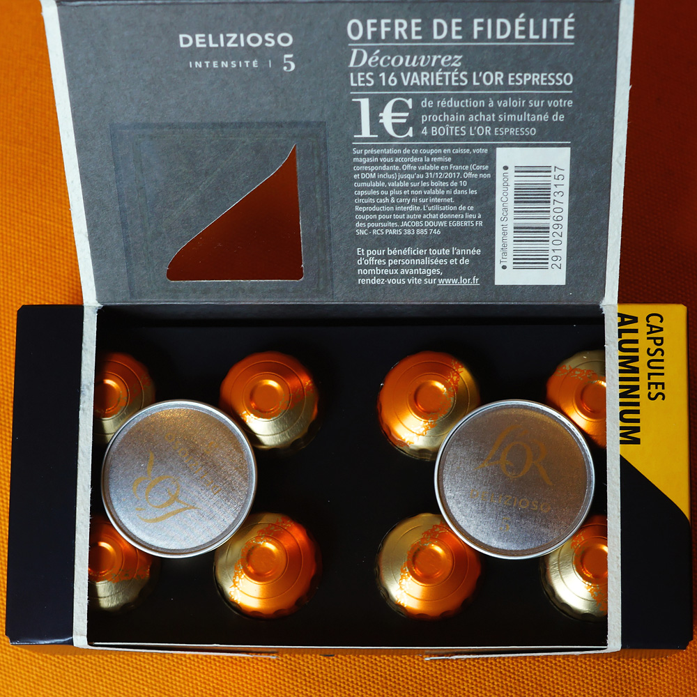 Café capsules Compatibles Nespresso delizioso intensité 5 L'OR